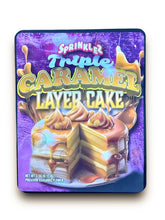 Load image into Gallery viewer, Sprinklez Triple Caramel Layer Cake 3.5G Mylar Bags -With stickers and label
