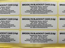 Load image into Gallery viewer, Sprinklez Brooklyn Blackout Cake 3.5G Mylar Bags -With stickers and labels
