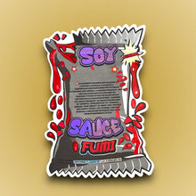 Load image into Gallery viewer, Fumi Soy Sauce cut out Mylar Bags 3.5g Die Cut Holographic New Version

