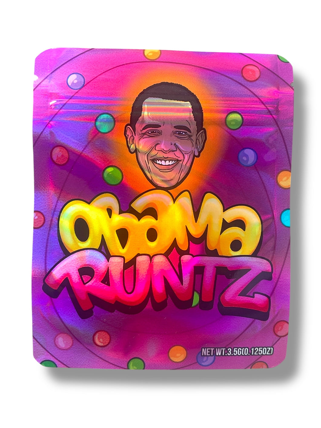 Obama Runtz Mylar Bags 3.5g Holographic