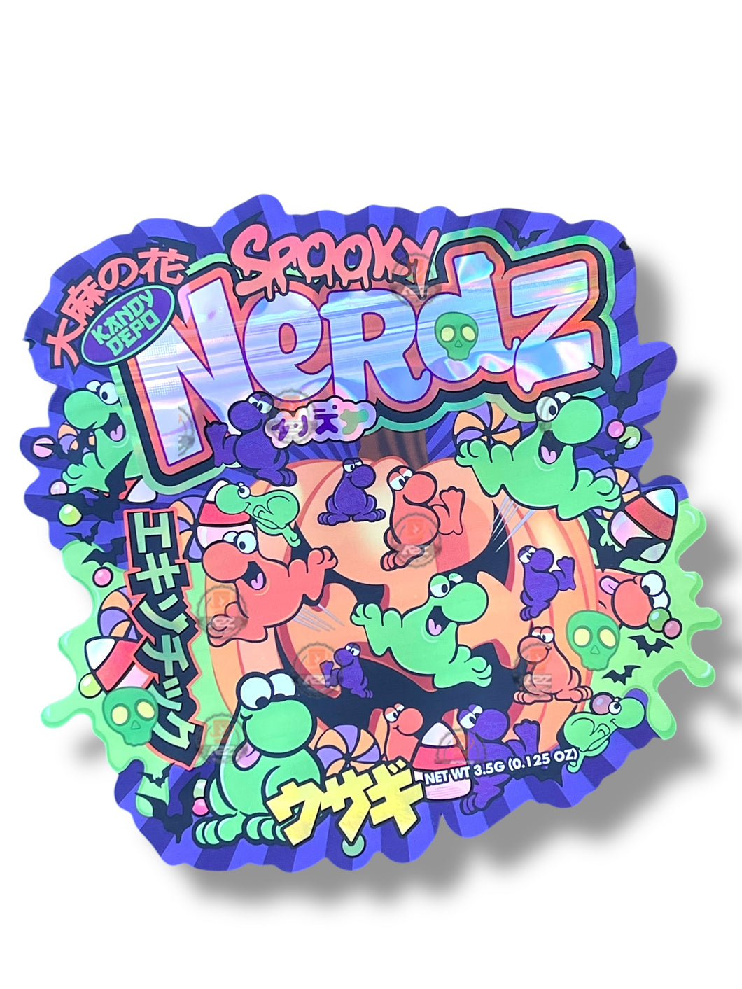 Kandy Depo Spooky Nerdz Mylar Bag 3.5g shape bag