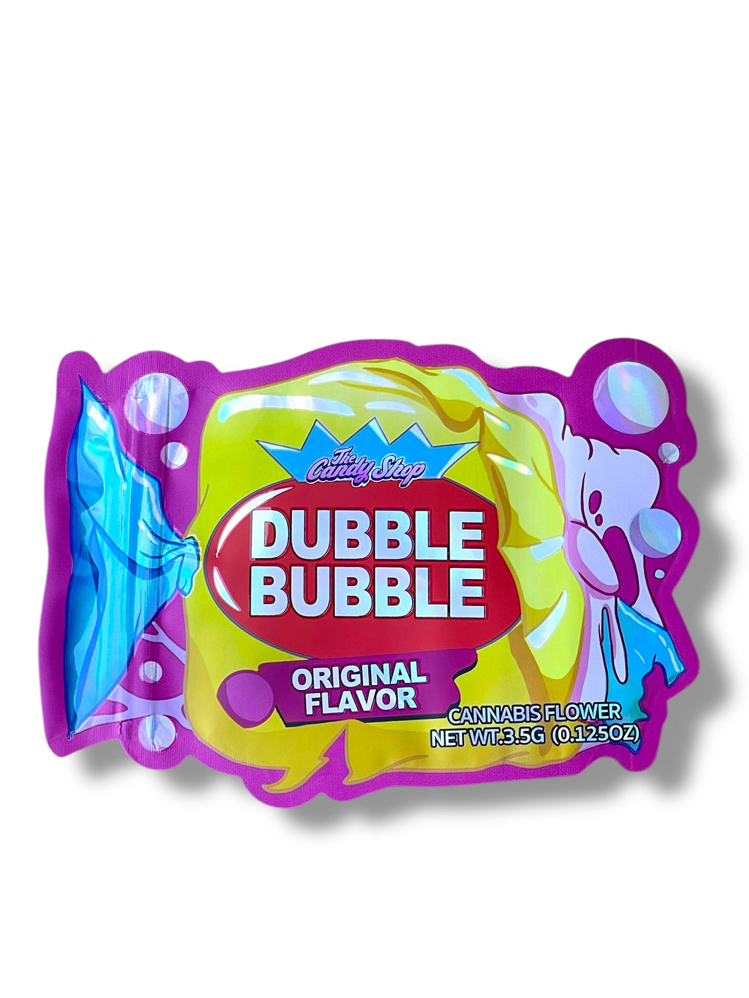 Dubble Bubble Original Flavor Mylar Bag 3.5g shape bag