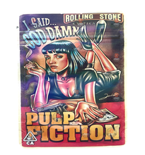 Load image into Gallery viewer, Pulp Fiction Mylar Bags 3.5g Holographic Rolling Stone Exotics
