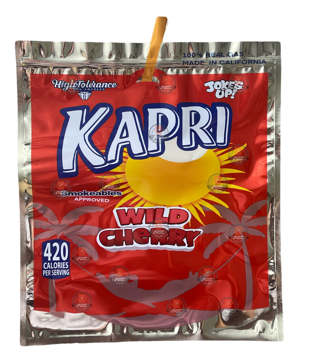 Kapri Wild Cherry Mylar Bag (Large) 1 LBS - 16OZ (454g) High Tolerance- Jokes Up Pound Bag