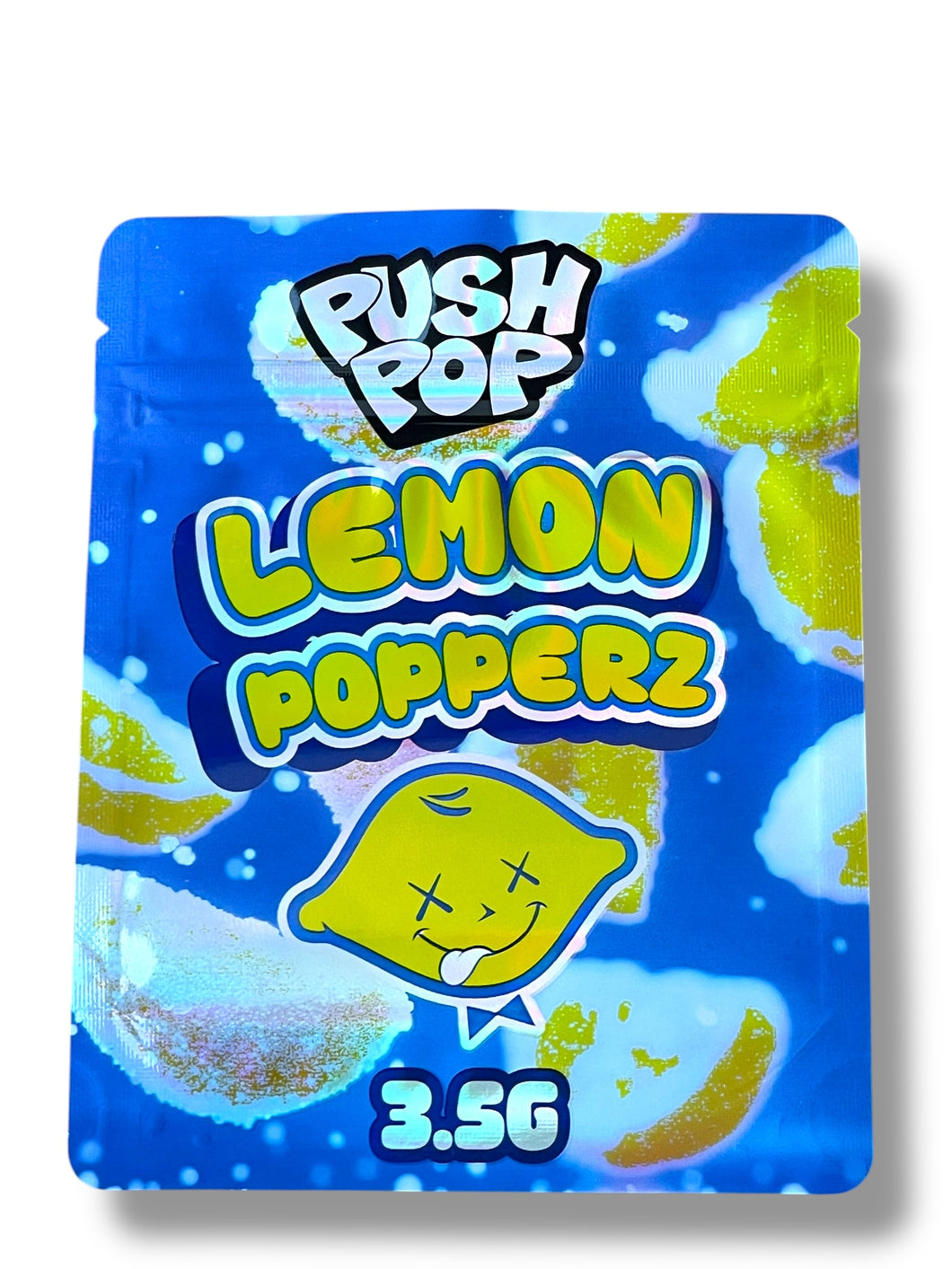 Push Pop Lemon Popperz Mylar Bag 3.5g shape bag