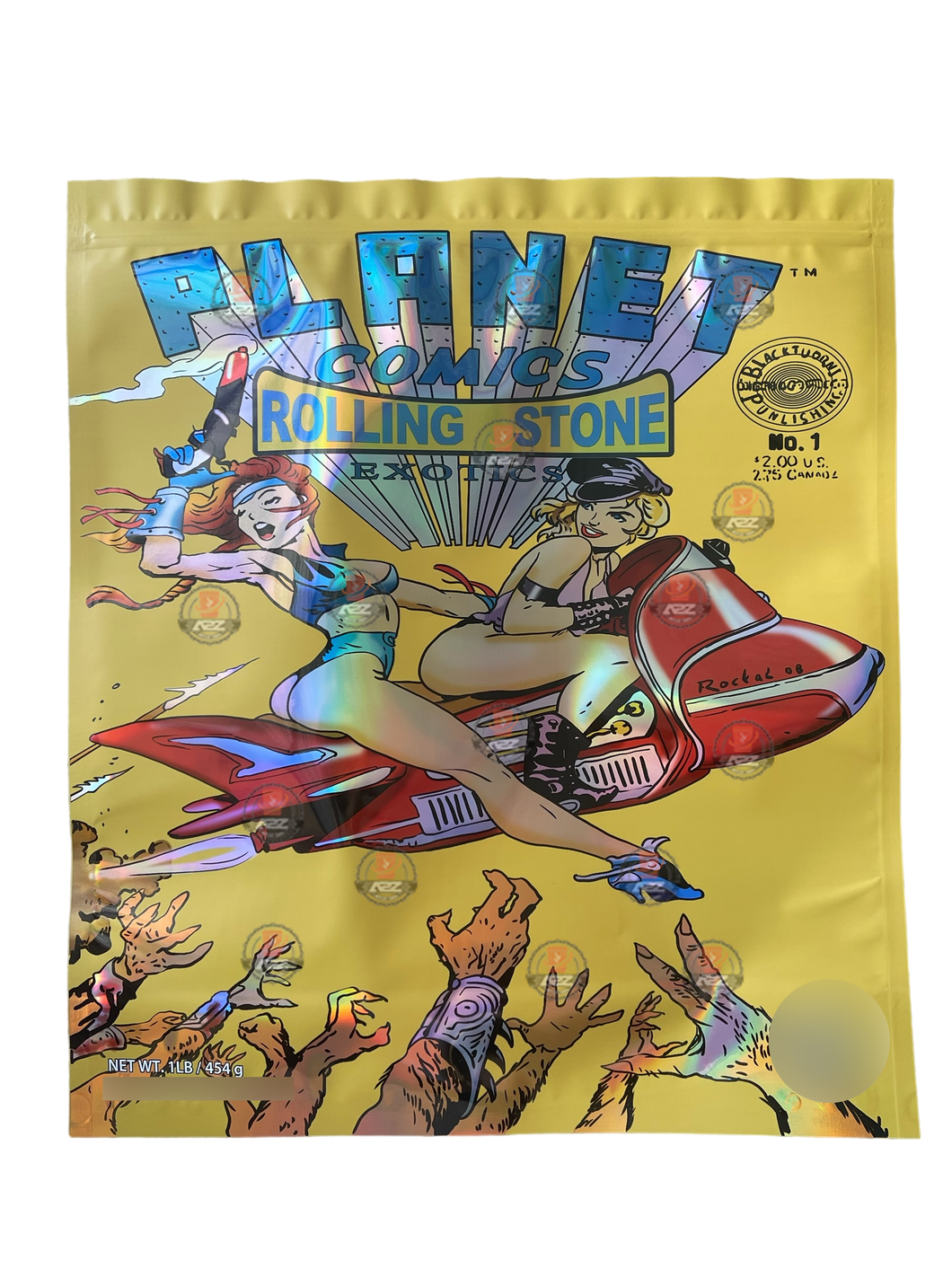 Planet Comics Mylar Bag (Large) 1 LBS - 16OZ (454g) Pound Bag Rolling Stone