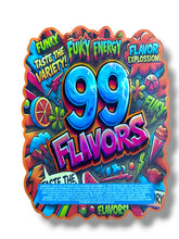 Load image into Gallery viewer, 99 Flavors 1 OZ  28G Mylar empty Mylar bag 1 ounce (50 Count)
