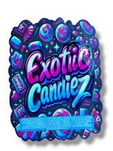 Load image into Gallery viewer, Exotic Candiez 1 OZ 28G Mylar empty Mylar bag 1 ounce (50 Count) - Black Unicorn Hub
