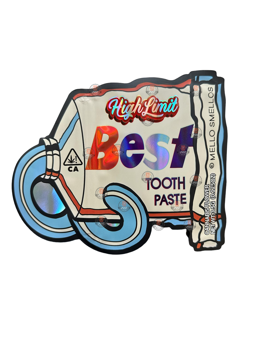 High Limit Best Tooth paste 3.5 grams Mylar Bag Holographic