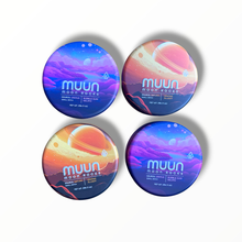 Load image into Gallery viewer, Muun Moon Rocks Mixed-Strain Variety Pack – 4 Capsules, 16 Empty 1 Oz Pods – Packaging Only
