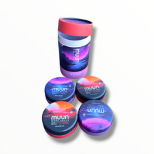 Load image into Gallery viewer, Muun Moon Rocks Mixed-Strain Variety Pack – 4 Capsules, 16 Empty 1 Oz Pods – Packaging Only
