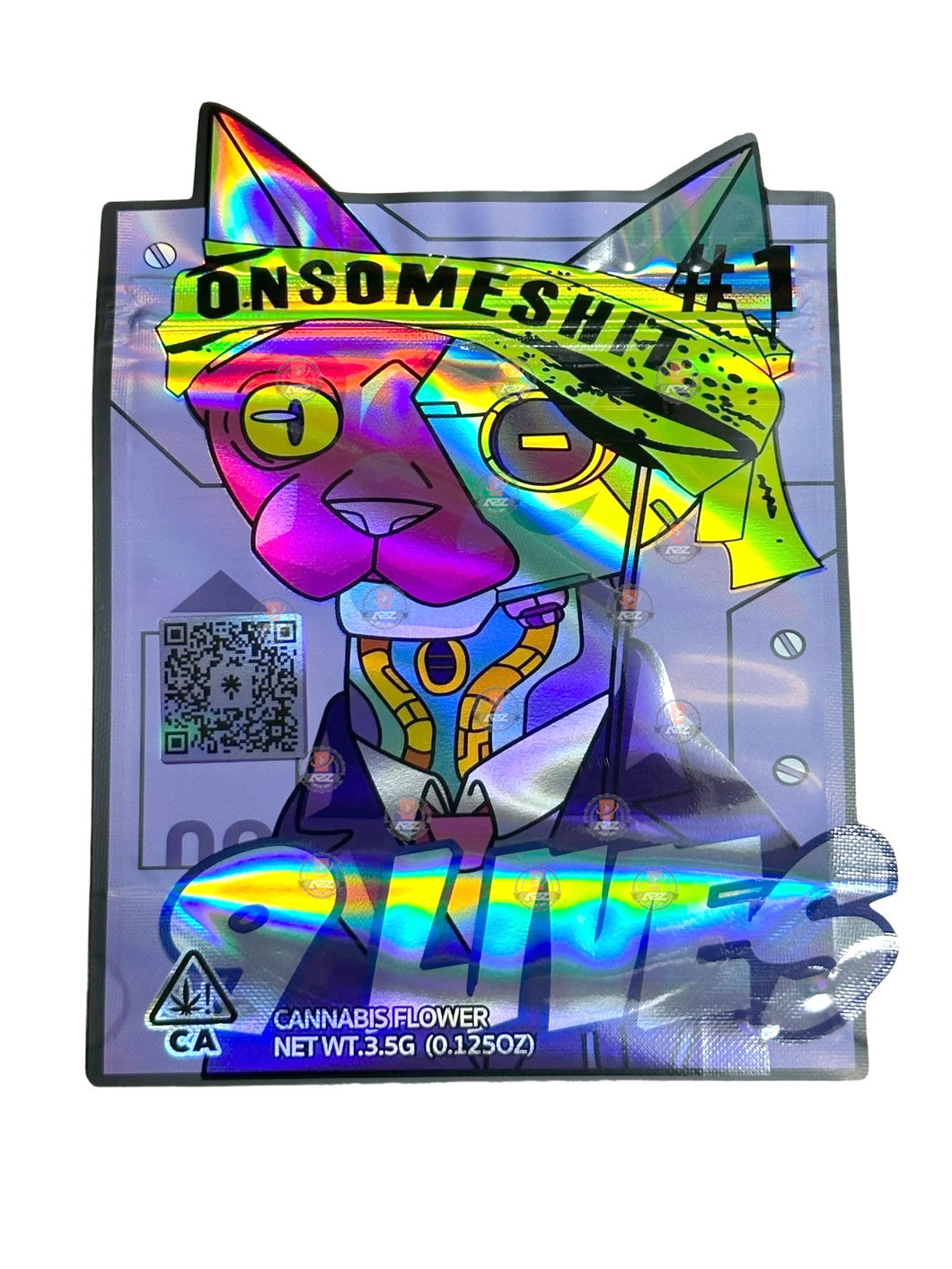 9 Lives 3.5 grams Mylar Bag Holographic On Some Shit