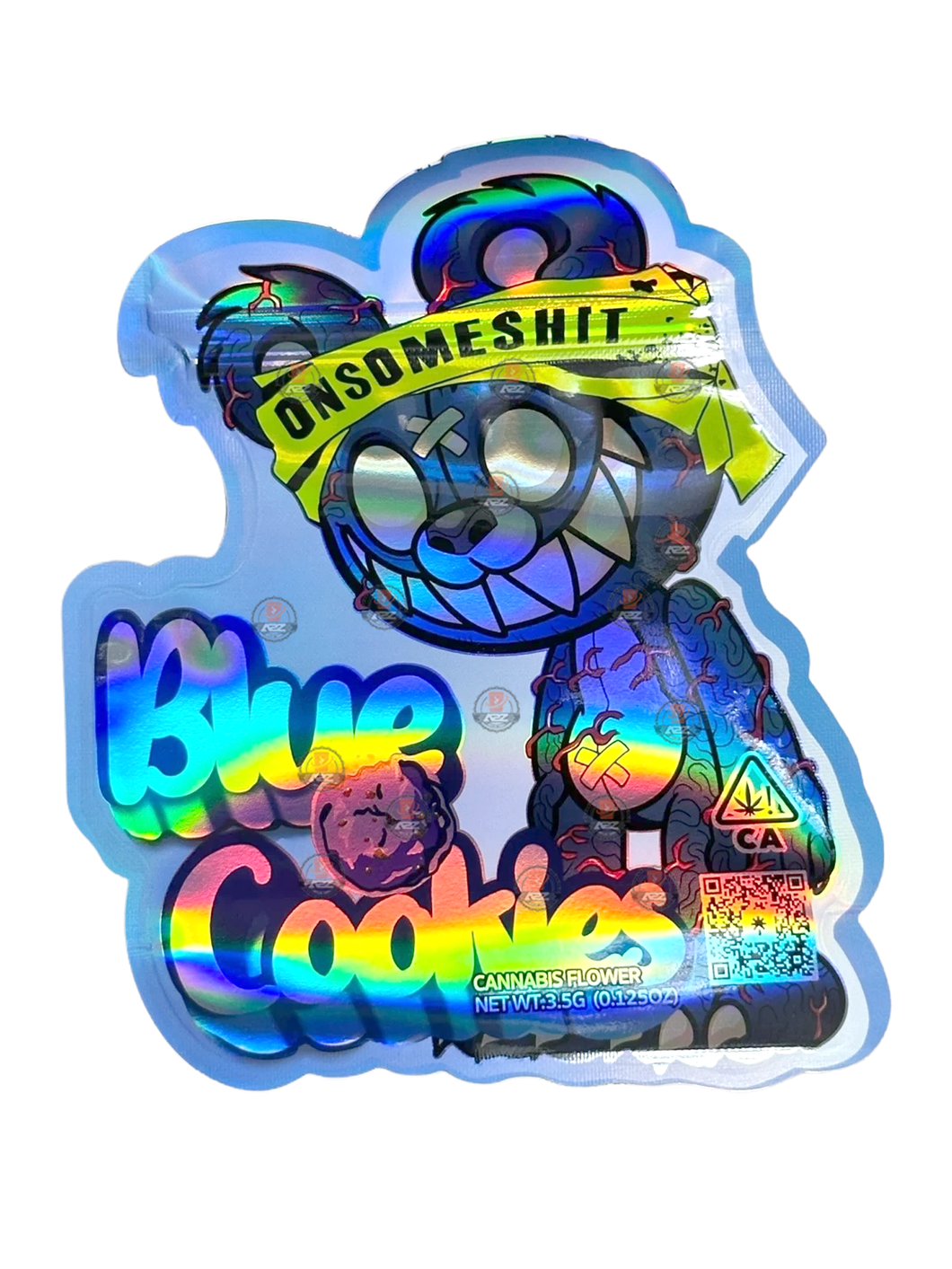 Blue Cookies 3.5 grams Mylar Bag Holographic On Some Shit