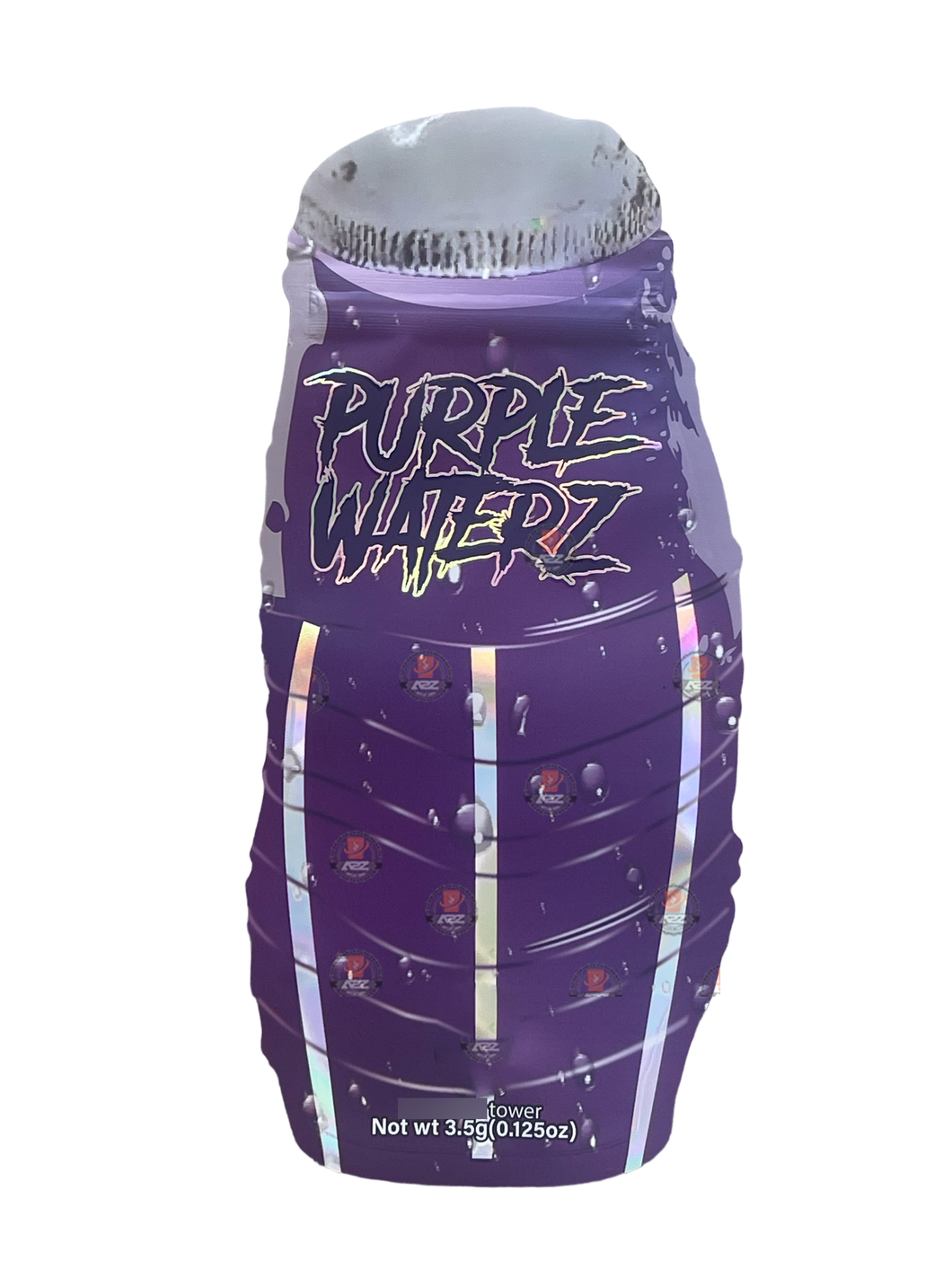 Purple Waterz 3.5 grams Mylar Bag Holographic