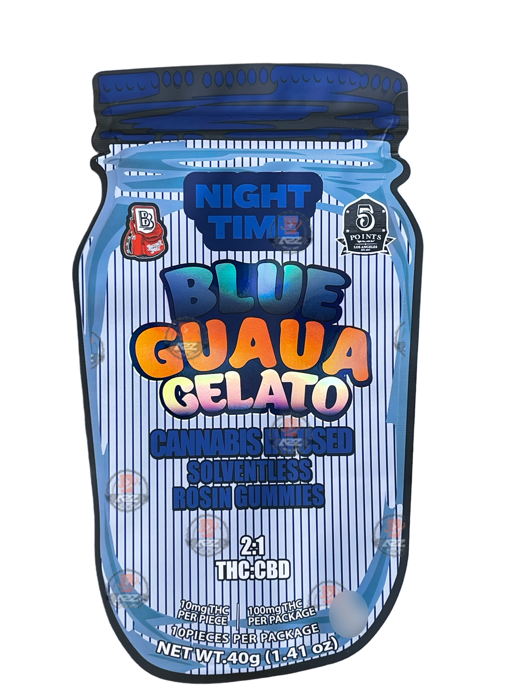 Blue Guava Gelato Mylar Bags- Rosin Gummies (Packaging Only)