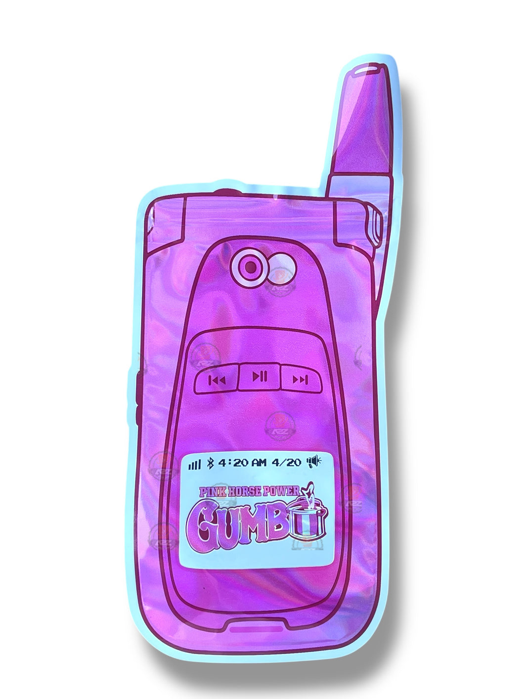 Gumbo Pink Horse Power Mylar Bag 3.5g shape bag