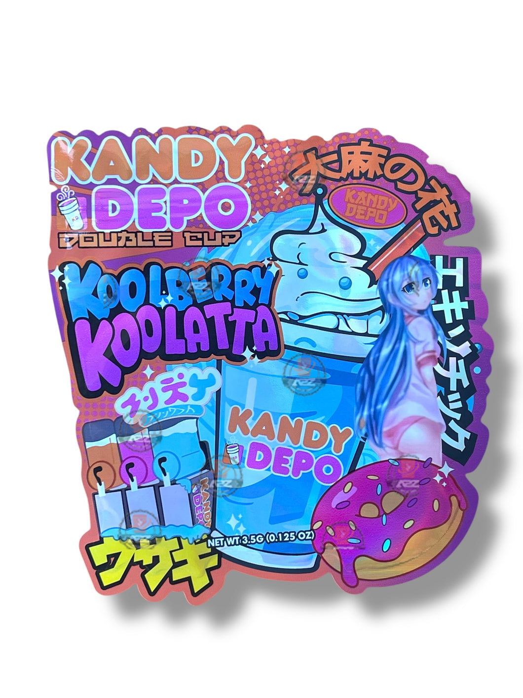 Kandy Depo Pink Coral Crush Mylar Bag 3.5g shape bag