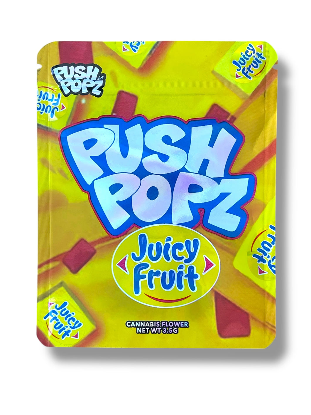 Push Pop Juicy Fruit 3.5g Mylar Bag- Packaging Only