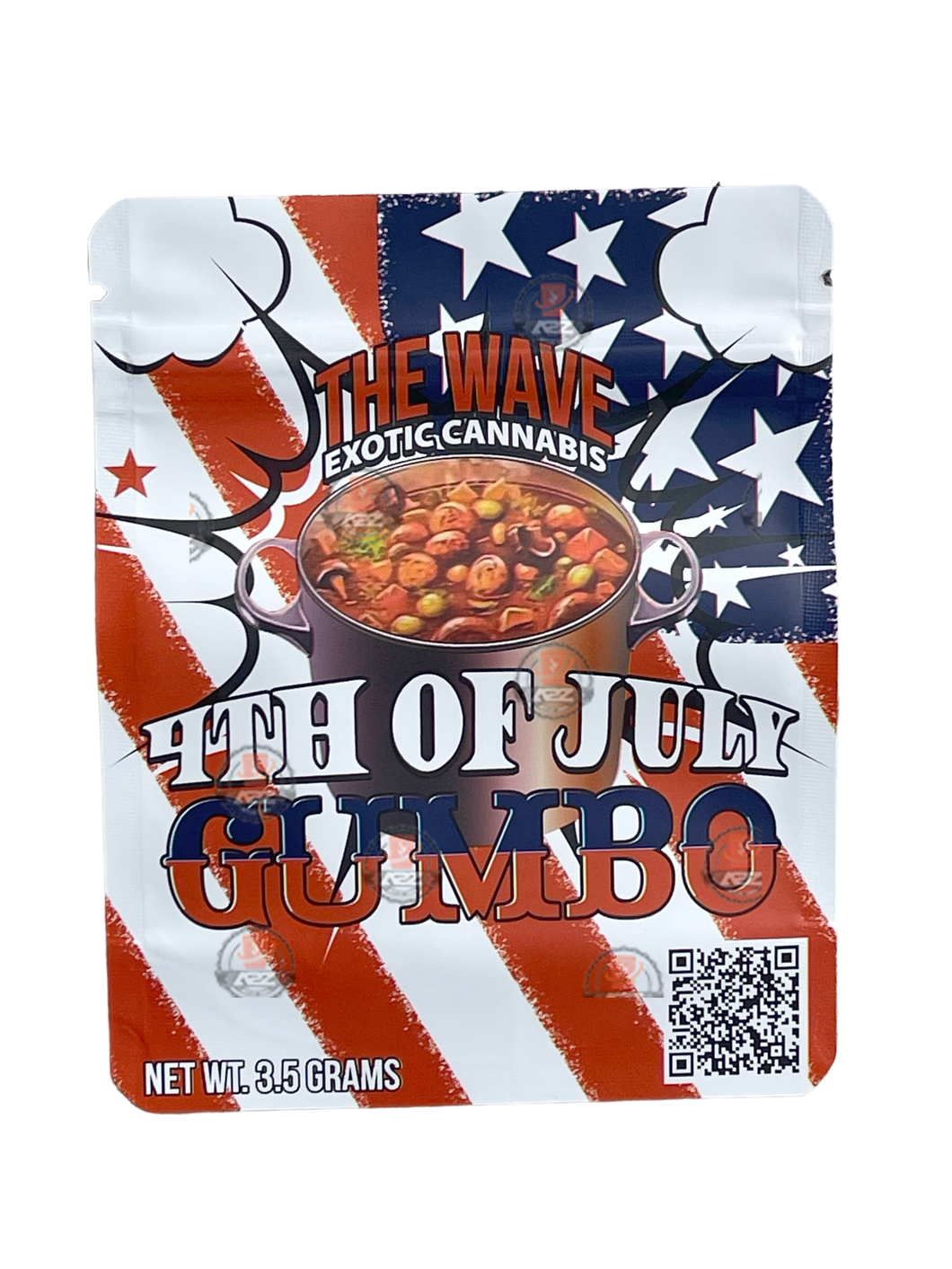 4th of July Gumbo Mylar Bags 3.5g The Wave