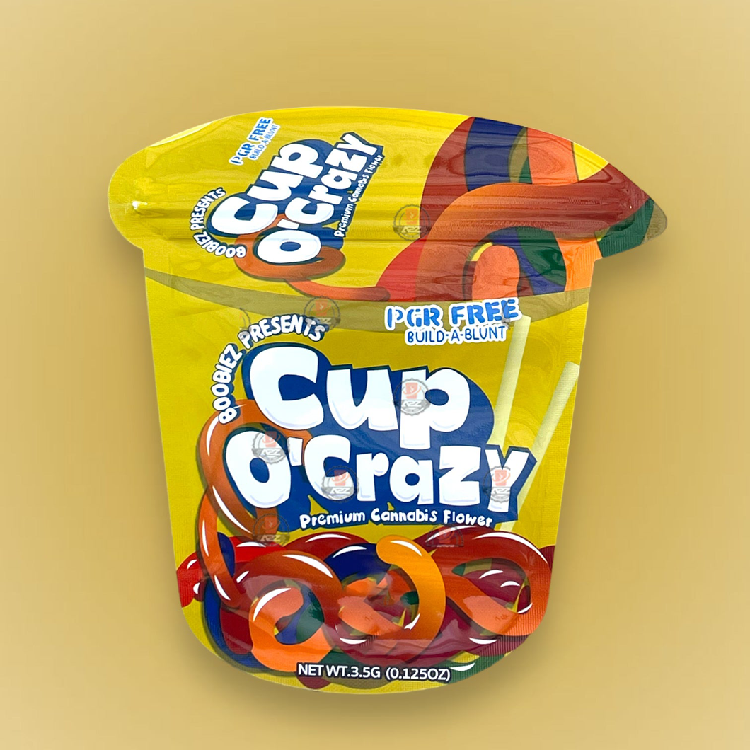 Cup O' Crazy 3.5G Mylar Bags-Boobies Presents Cut Out-Holographic