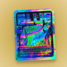 Load image into Gallery viewer, Blue Nerdz 3.5g Mylar Bag Holographic- Sherb Money Packaging Only
