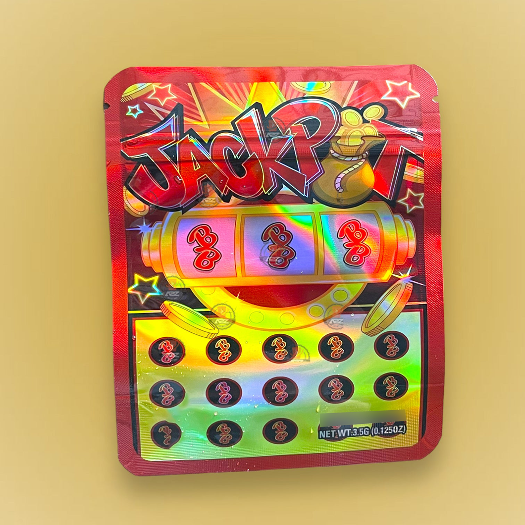 Jackpot 3.5g Mylar Bag Holographic- Packaging Only