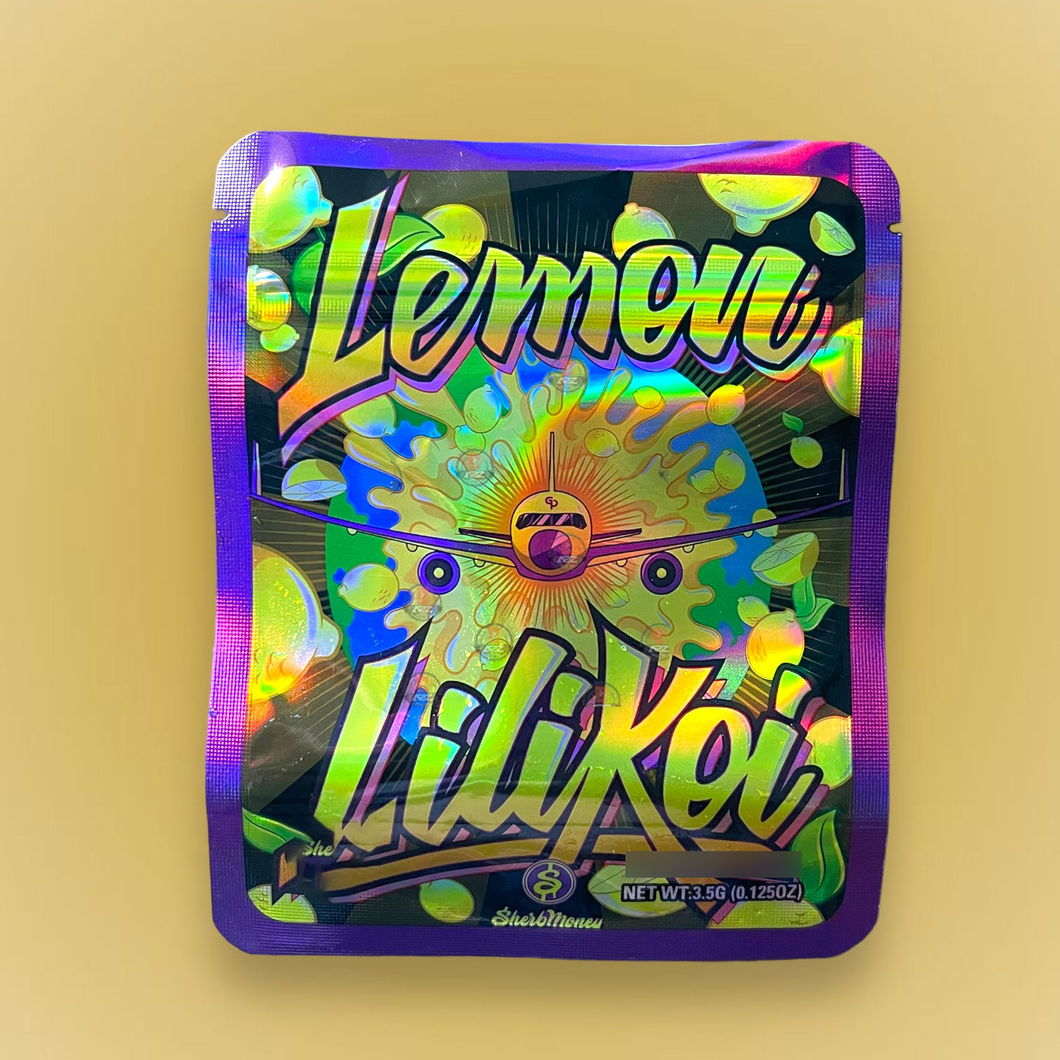 Lemon Lilikoi 3.5g Mylar Bag Holographic- Packaging Only