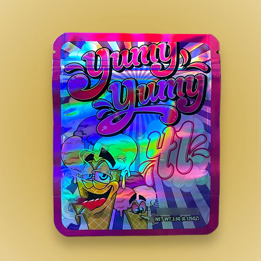 Yumy Yumy 41 3.5g Mylar Bag Holographic- Packaging Only