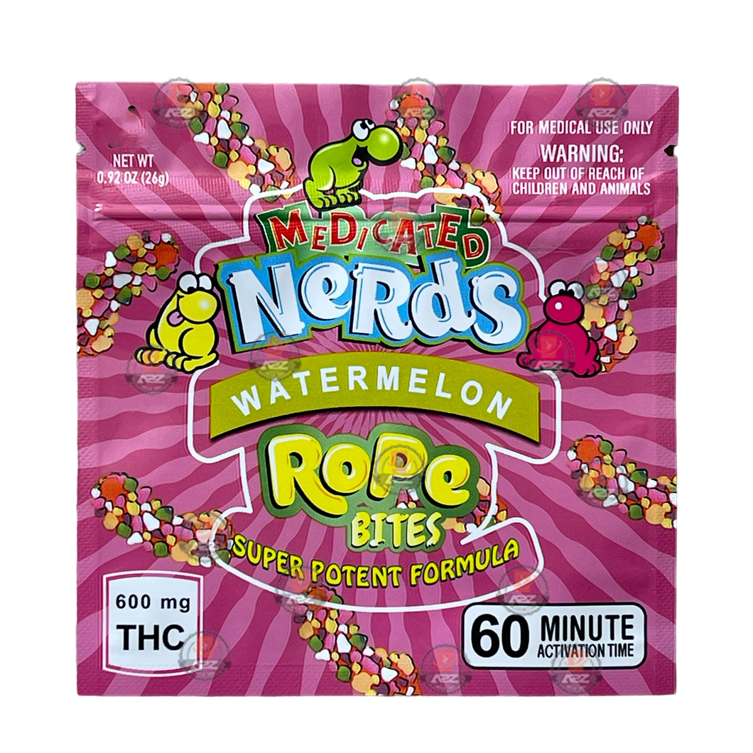 Nerds Rope Bites 600mg Mylar Bag Watermelon