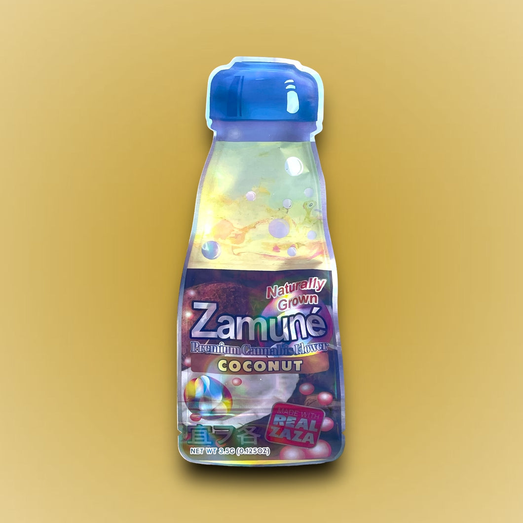 Zamune Coconut  3.5G Mylar Bags Made with real Zaza- Packaging Only