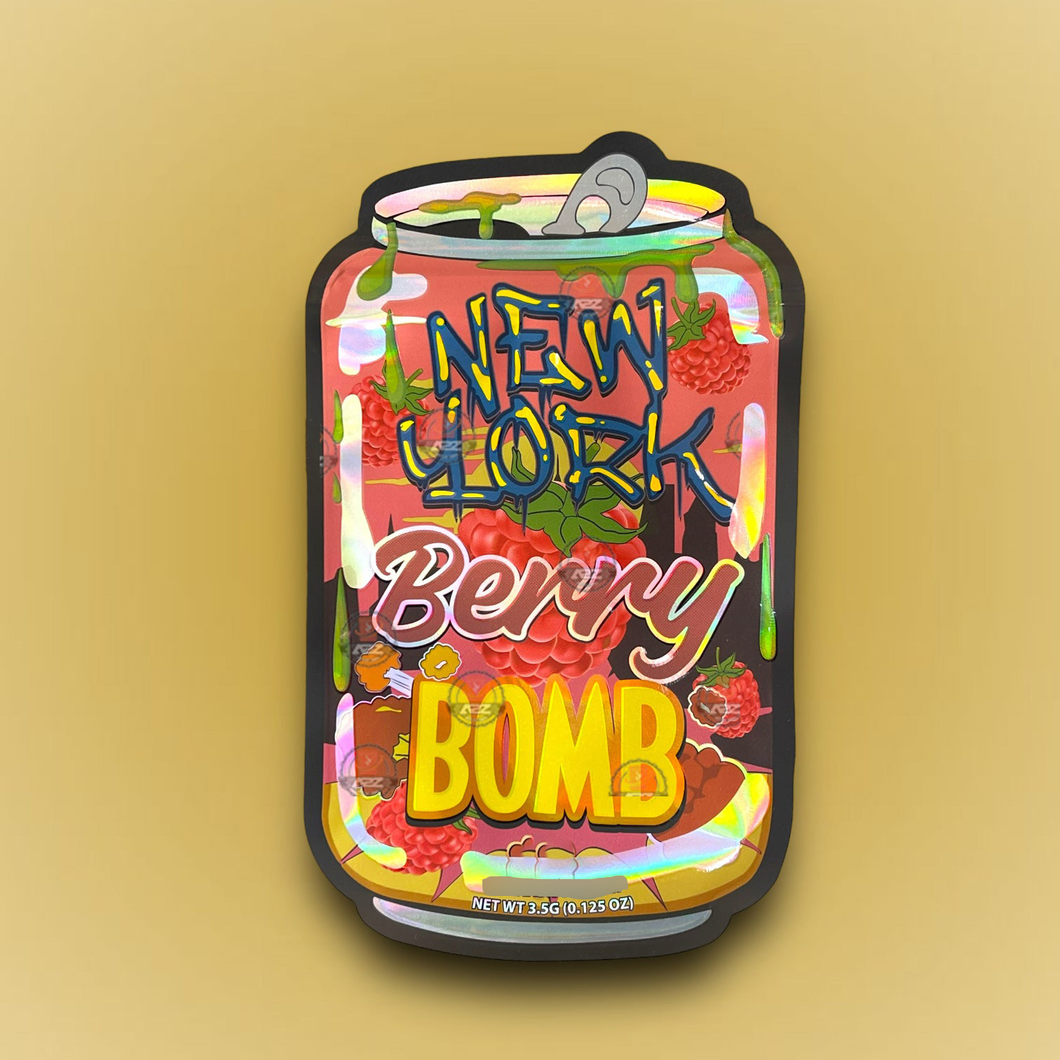 New York Berry Bomb 3.5G Mylar Bag Holographic