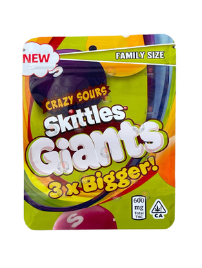 Skittles GIants Crazy Sours 3.5g Mylar Bag