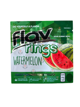 Load image into Gallery viewer, Flav Rings Watermelon 3.5g Mylar Bag Holographic
