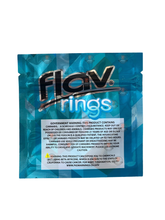 Load image into Gallery viewer, Flav Rings Blue Raspberry 3.5g Mylar Bag Holographic
