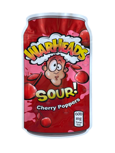 Load image into Gallery viewer, Warheads Super Cherry Poppers 3.5g Mylar Bag
