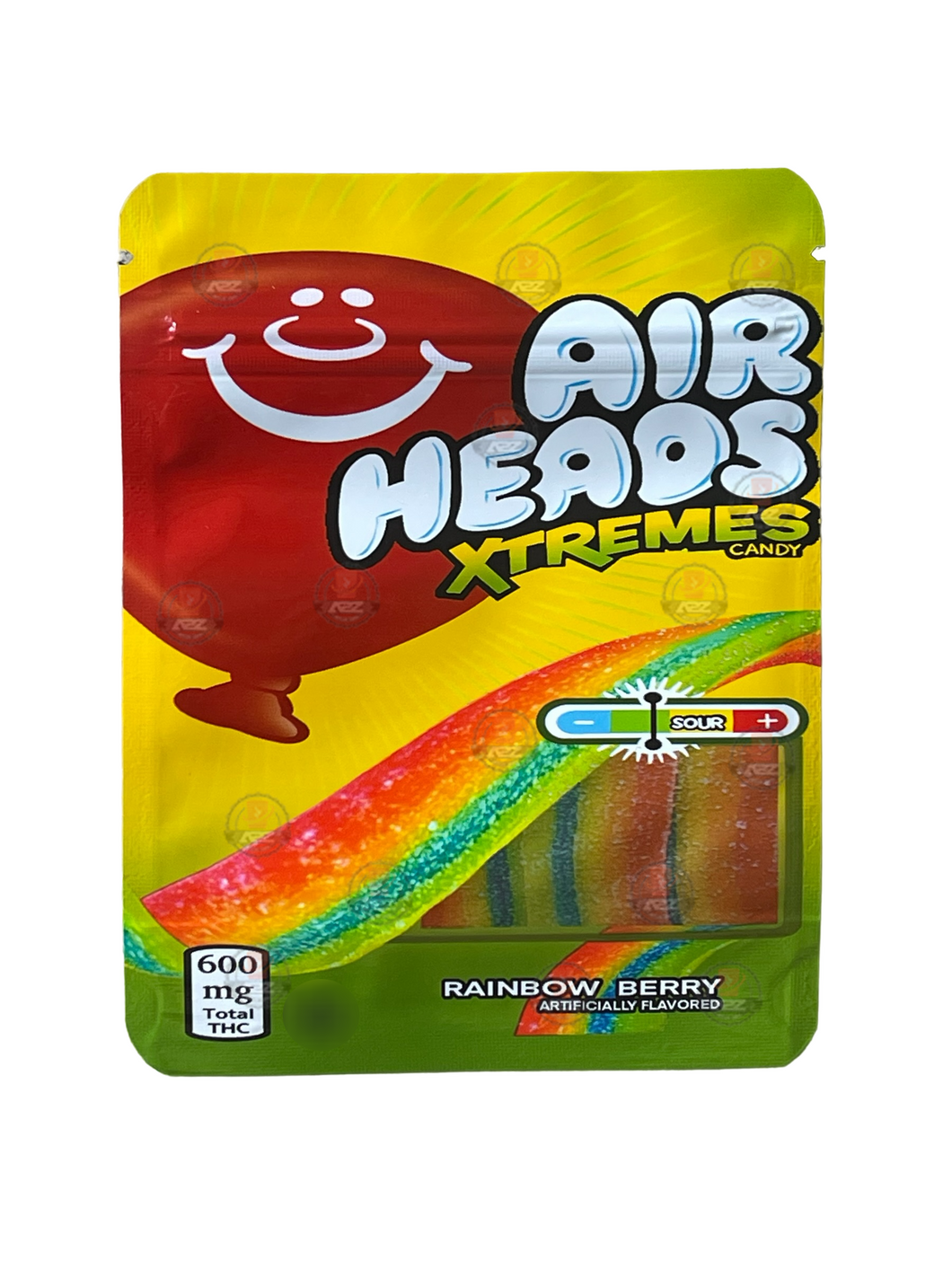 Air Heads Extremes Candy 3.5g Mylar Bag Rainbow Berry