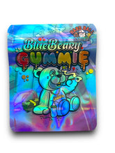 Load image into Gallery viewer, Blue Beary Gummie Mylar Bags 3.5g Holographic Hard Ball Exotics
