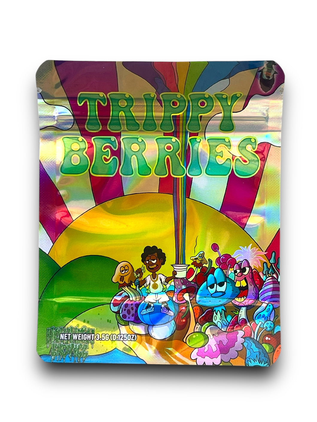 Trippy Berries Mylar Bags 3.5g Holographic