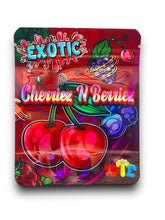 Load image into Gallery viewer, Exotic Cherriez N Berriez Mylar Bags 3.5g Holographic
