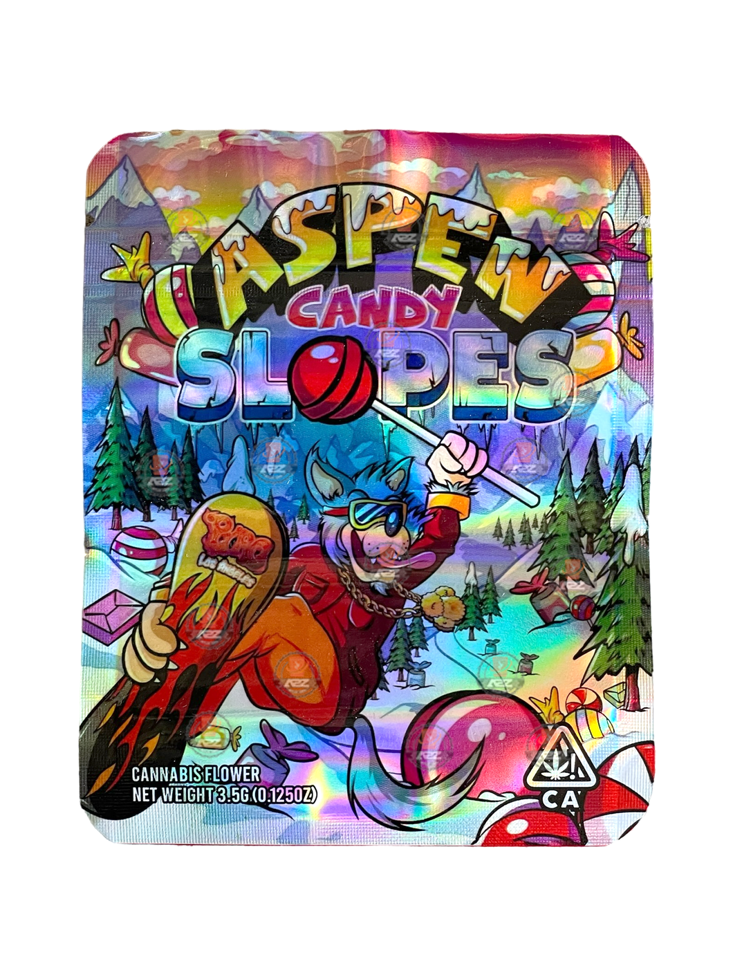 Aspen Candy Slopes 3.5g Mylar Bag Holographic