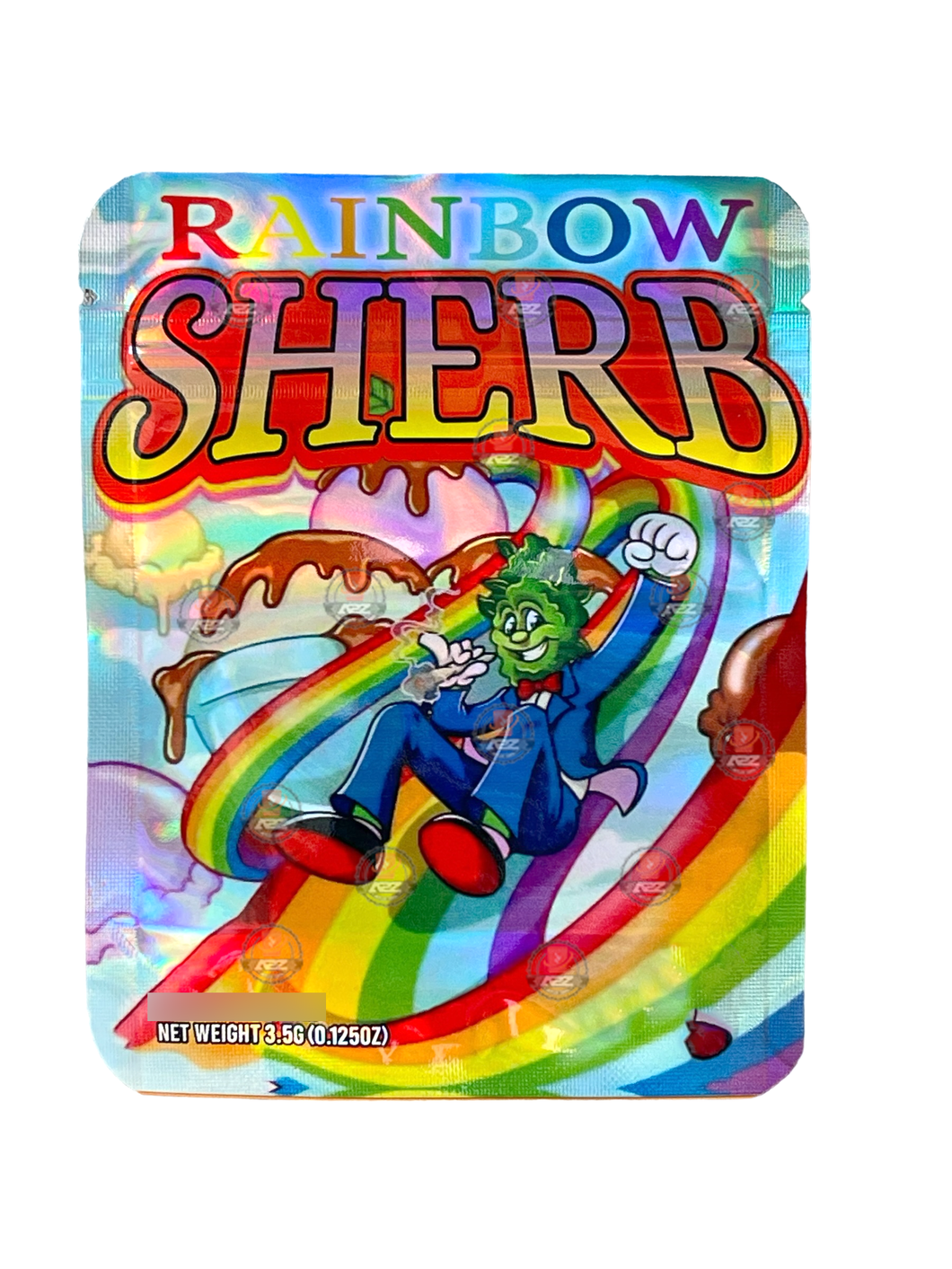 Rainbow Sherb 3.5g Mylar Bag Holographic