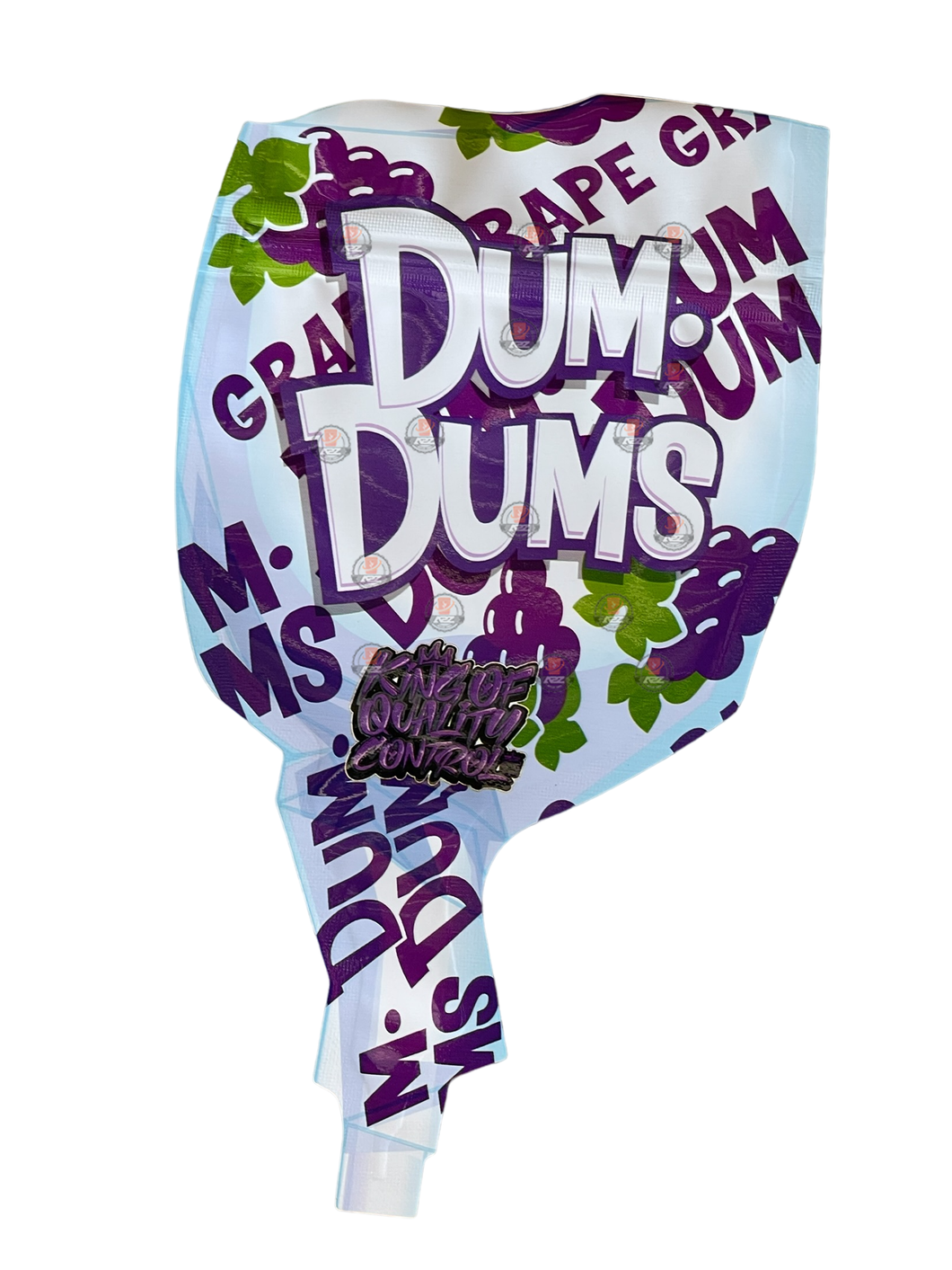 Grape Dum Dums 3.5g Mylar Bag Cut Out Dank Mob
