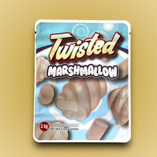 Load image into Gallery viewer, Twisted Marshmallow Mylar Bags 3.5g Sticker base Bag -With stickers and labels
