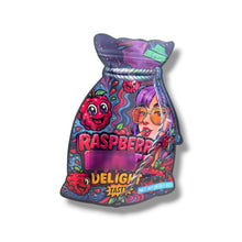 Load image into Gallery viewer, Raspberry Runts Delight 1 OZ  28G empty Mylar bag 1 ounce (50 Count)
