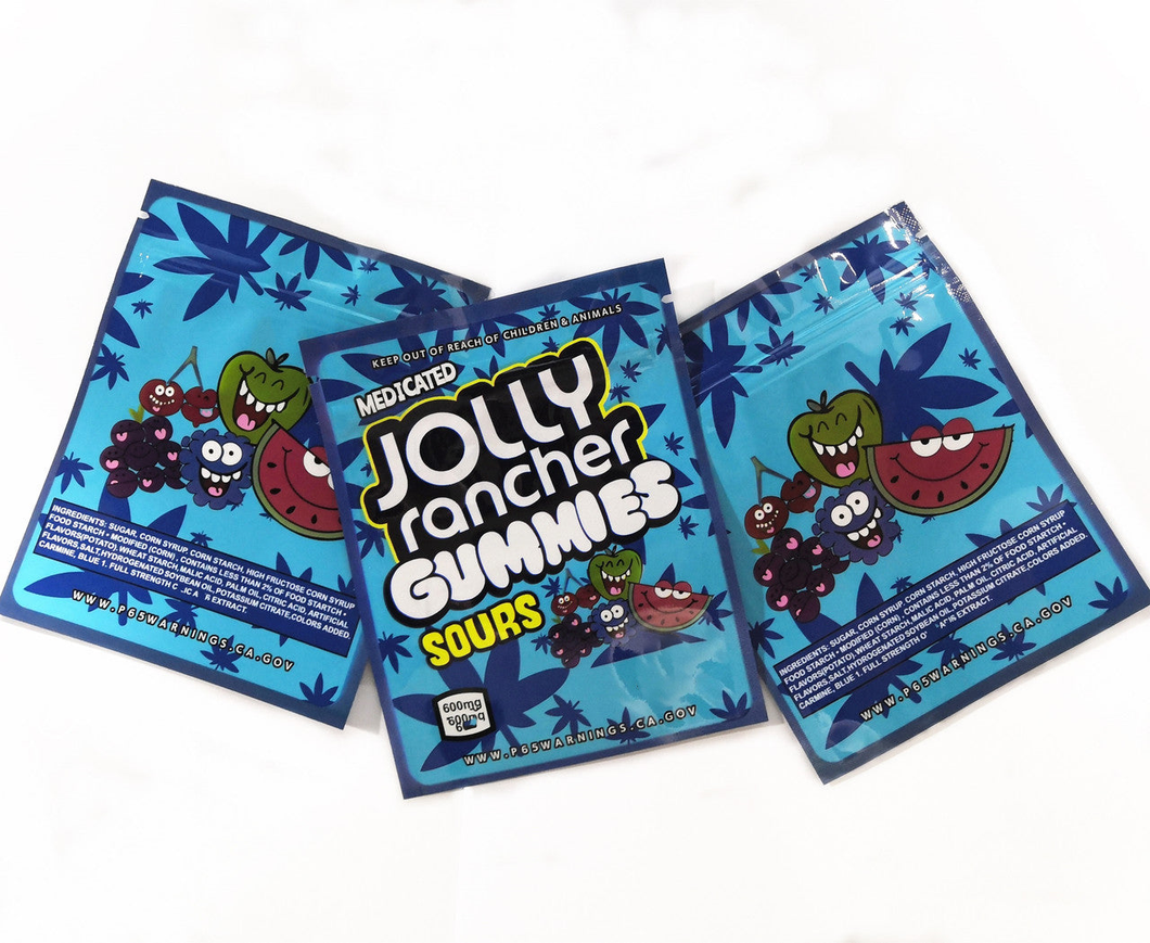 Jolly Ranchers Gummies Packaging Mylar Bag 3.5g
