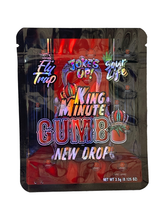 Load image into Gallery viewer, King Minute Gumbo New Drop 3.5g Mylar Bag Holographic Jokes Up

