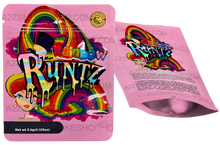 Load image into Gallery viewer, Black Unicorn Rainbow Runtz Holographic Mylar bag 3.5g

