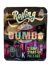 Load image into Gallery viewer, Rolling with Gumbo 3.5g Mylar Bag Holographic
