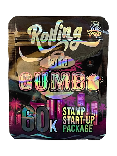 Rolling with Gumbo 3.5g Mylar Bag Holographic