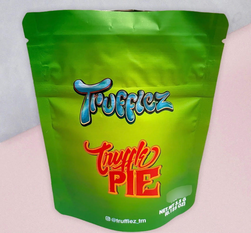 Trufflez truffle Pie- Green Mylar bag 3.5g Smell Proof Airtight Mylar Bag